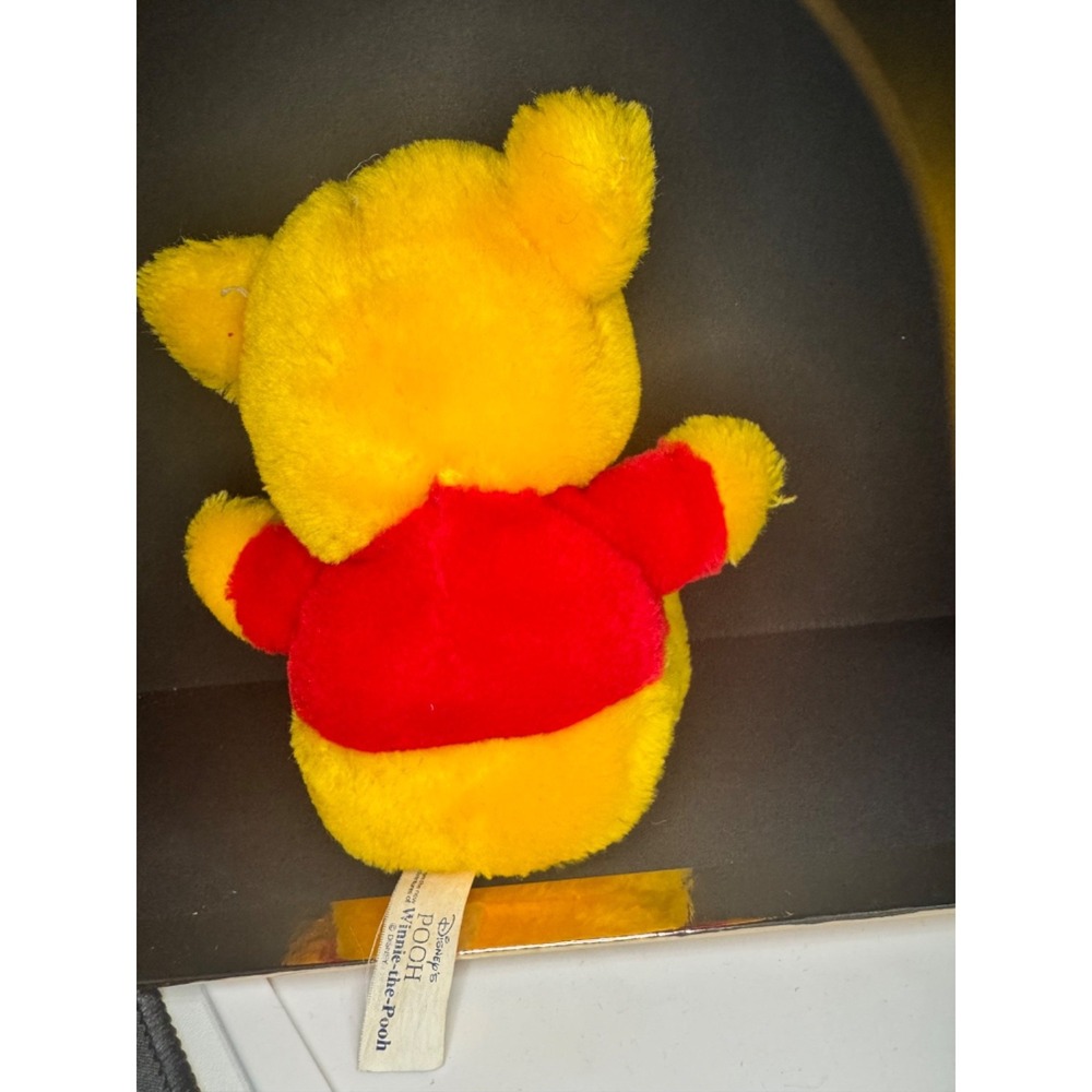 Vintage Disney Winnie the Pooh Plush Bear 9" Classic Red Shirt Stuffed Animal - Picture 2 of 7